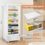 Tylza 14.8 Cu Ft Glass Door Beverage Cooler