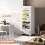 Tylza 14.8 Cu Ft Glass Door Beverage Cooler