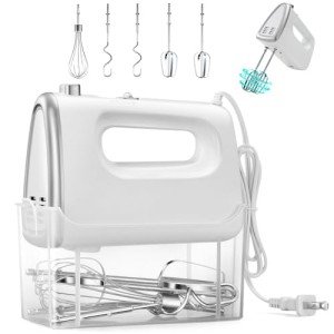 5-Speed Electric Hand Mixer with Storage Case