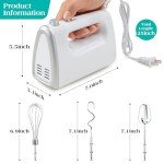 5-Speed Electric Hand Mixer with Storage Case
