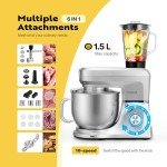 VIVOHOME 6-in-1 Stand Mixer with 8.5 Quart Bowl