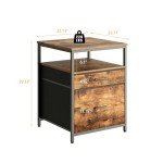 Herture Mini Fridge Stand with 3 Storage Options