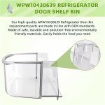 Freezer Door Shelf Bin for Whirlpool Kenmore Refrigerators