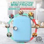 CROWNFUL 4L Mini Fridge - Portable Cooler & Warmer