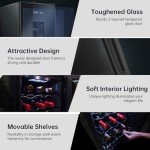 16-Bottle Freestanding Wine Cooler with Glass Door