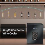 16-Bottle Freestanding Wine Cooler with Glass Door