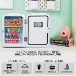 Koolatron 4L Retro Mini Fridge for Skincare