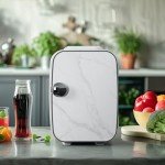 Dancing Daisy Mini 4L Skincare Fridge - Marble White