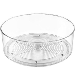 Clear Rotating Lazy Susan Fridge Organizer 1pc