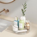 Clear Rotating Lazy Susan Fridge Organizer 1pc