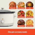 Bella 6.0 Qt Manual Slow Cooker with Nonstick Coating