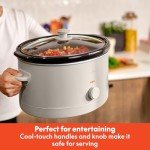 Bella 6.0 Qt Manual Slow Cooker with Nonstick Coating