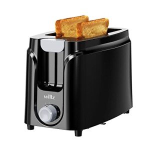 Willz Black 2-Slice Toaster with Wide Slots