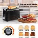 Willz Black 2-Slice Toaster with Wide Slots