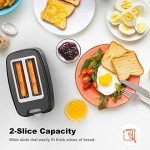 Willz Black 2-Slice Toaster with Wide Slots