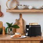 Willz Black 2-Slice Toaster with Wide Slots