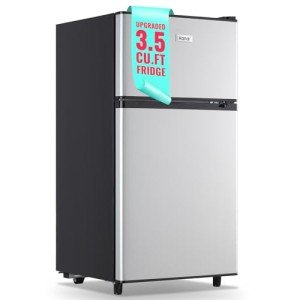 WANAI 3.5 Cu.Ft Small Double Door Refrigerator