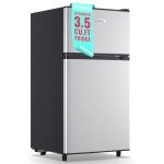 WANAI 3.5 Cu.Ft Small Double Door Refrigerator