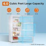 Kismile 6.0 Cu. Ft. Upright Freezer - White
