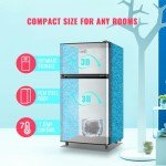 WANAI 3.5 Cu.Ft Small Double Door Refrigerator
