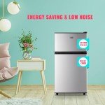 WANAI 3.5 Cu.Ft Small Double Door Refrigerator