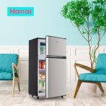 WANAI 3.5 Cu.Ft Small Double Door Refrigerator