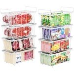 iSPECLE 8-Pack Stackable Freezer Organizer Bins