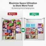 iSPECLE 8-Pack Stackable Freezer Organizer Bins