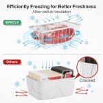 iSPECLE 8-Pack Stackable Freezer Organizer Bins