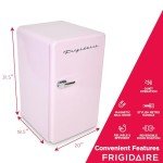 Frigidaire 3.2 cu ft Retro Compact Pink Fridge