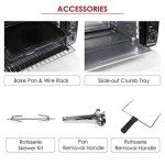 Elite Gourmet XL Countertop Toaster Oven, Black