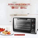 Elite Gourmet XL Countertop Toaster Oven, Black