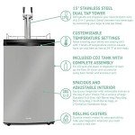 Ivation Dual Tap Draft Beer Kegerator & Cooler
