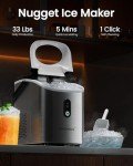 VIVIDMOO Compact Nugget Ice Maker for Kitchen