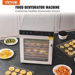 VEVOR 10-Tray Stainless Steel Food Dehydrator 800W