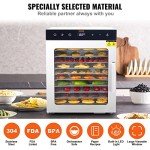 VEVOR 10-Tray Stainless Steel Food Dehydrator 800W