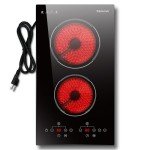 Compact 2 Burner Electric Cooktop with Touch Control