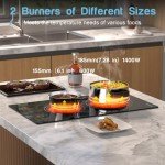 Compact 2 Burner Electric Cooktop with Touch Control