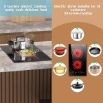 Compact 2 Burner Electric Cooktop with Touch Control