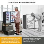 Herture Mini Fridge Stand with Rollable Storage