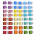 48-Pack Colorful Glass Refrigerator and Locker Magnets