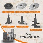 NutriChef 2L Quiet Food Processor with 6 Blades