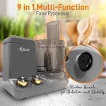 NutriChef 2L Quiet Food Processor with 6 Blades