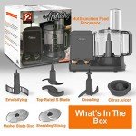 NutriChef 2L Quiet Food Processor with 6 Blades