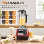 MAGETANG 1800W Powerful Smoothie Blender - Red