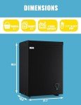 Compact 3.5 CU.FT Chest Freezer with Removable Basket