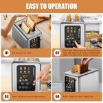 WUNLY 4-Slice Smart Touchscreen Toaster with Countdown