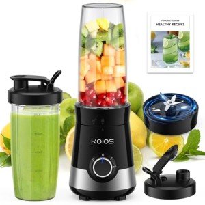 KOIOS 900W Smoothie Blender with Portable Bottles