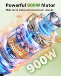 KOIOS 900W Smoothie Blender with Portable Bottles