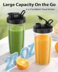 KOIOS 900W Smoothie Blender with Portable Bottles